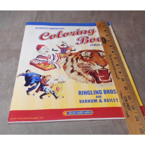 Feld Ent 1997 Ringling Brothers & Barnum & Bailey Circus Jumbo Coloring Book - Picture 3 of 12